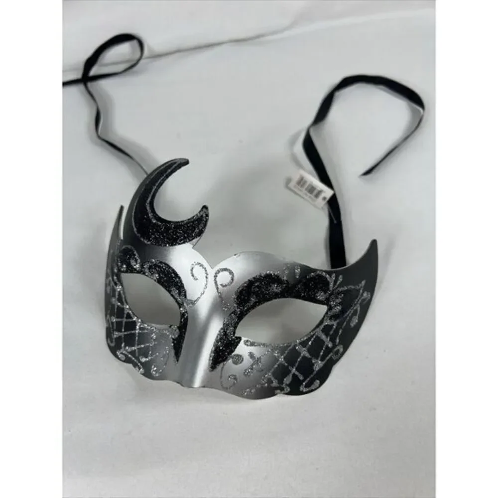 Black Classical Venetian Masquerade Mask Party Prom Mardi Gras Halloween Costume